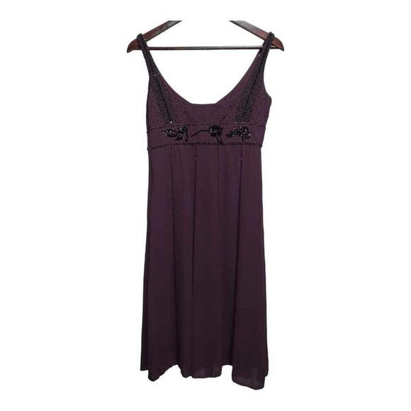 Gorgeous purple beaded dress by ELIZA J.  Size 6 - Picture 2 of 3